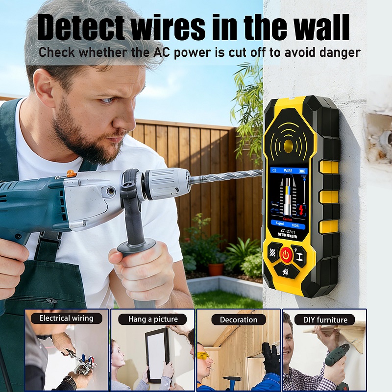 Ground Penetrating Radar Scanner - ZC-D201 Stud Finder Duvar Tarayıcısı 4'ü