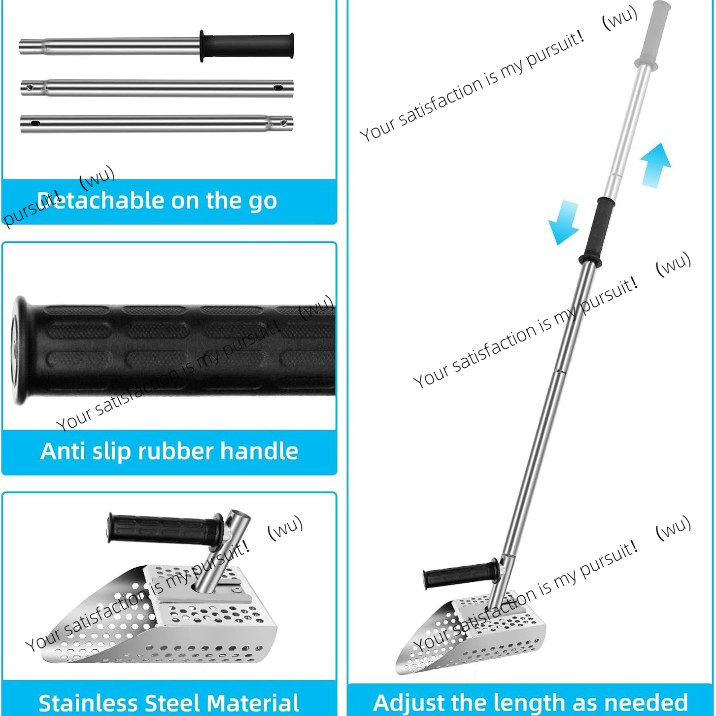 304 Paslanmaz Çelik Plaj Küreğ - Treasure Hunting Shovel Digging Tool incelemesi ve fiyatı