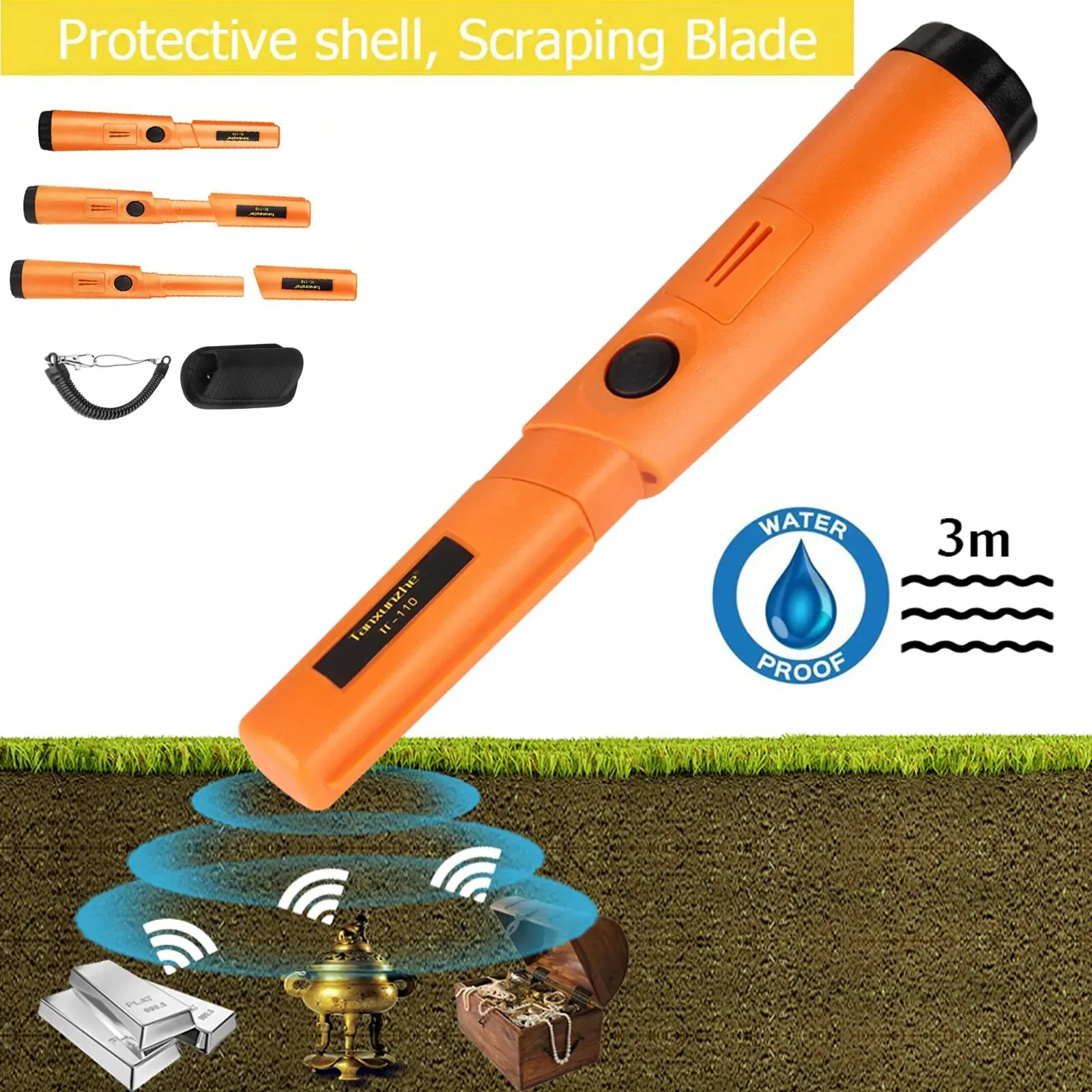 TC-110 Yüksek Kaliteli El Tipi - Waterproof Metal Detector Pinpointer incelemesi ve fiyatı